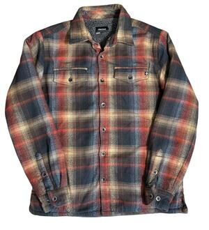 Marmot Ridgewood Sherpa Lined Plaid Jacket Shacket Men’s Size M Workwear Outdoor